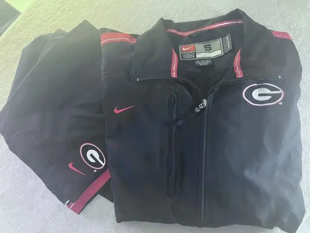 Nike Team Authentic Georgia Bulldogs 2-Piece Tracksuit Set Men’s S Black/Red